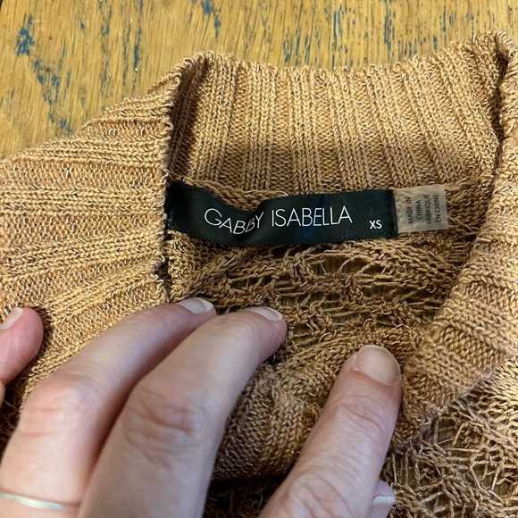 🤎GABBY ISABELLA – Open Knit Sweater – Size XS - Picture 2 of 8